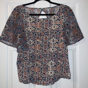 Lucky Brand Flutter Sleeve T-Shirt Top